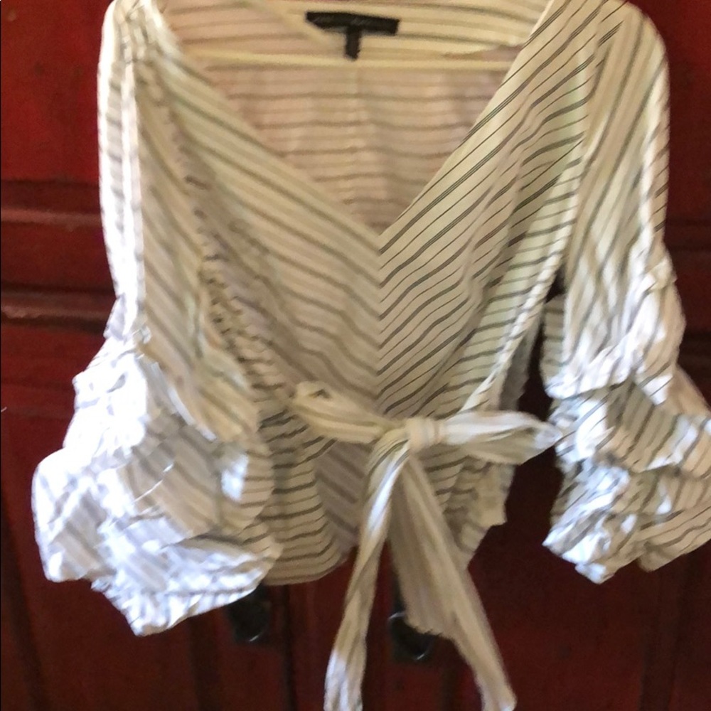 White and black blouse